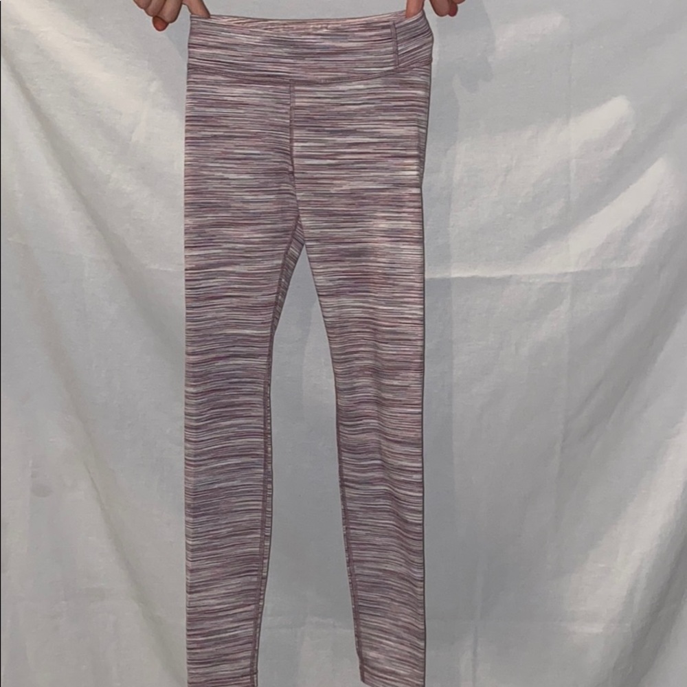 Pink Striped Leggings